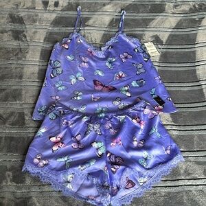 INC International Concepts 2-Piece Butterfly Pajama Set Size XL, XXL NWT